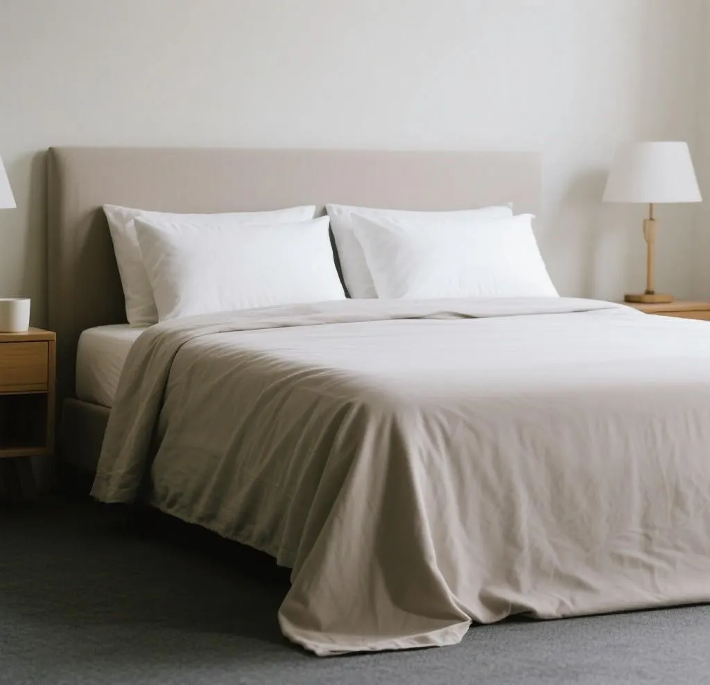 Flat Sheet on Bed